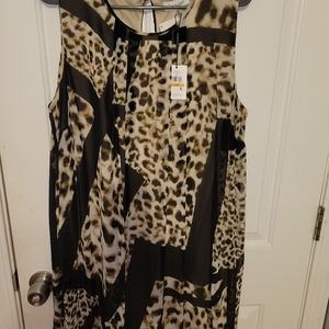 NWT Leopard Print Sleeveless Dress
